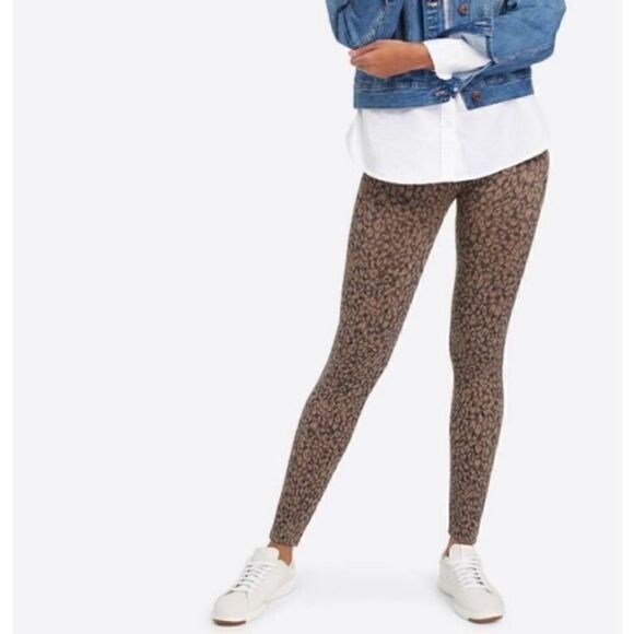 SPANX Look at Me Now Seamless Leggings Mini Leopard Brown Women's Small - Picture 1 of 6